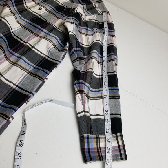 Wrangler 20X Black Blue White Plaid Top of Line   Shirt Excellent XXL - Picture 4 of 6